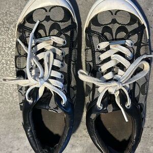Coach Black and White Patterned Sneakers